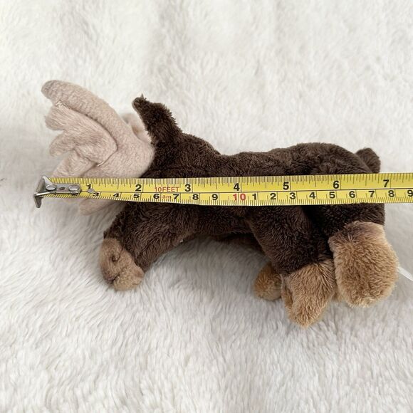 Nat And Jules Moose Elk Sitting Plush Small Realistic Stuffed Toy - Picture 4 of 4